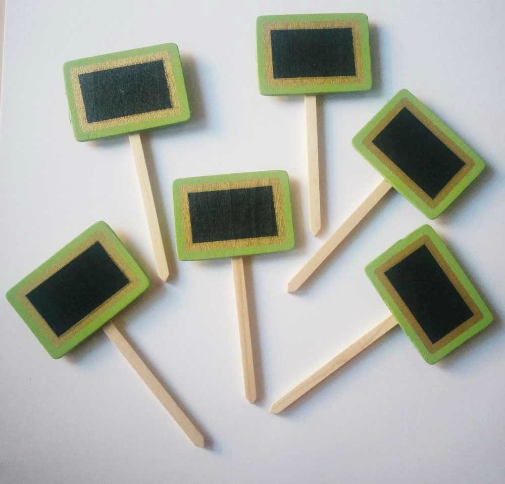 Wooden Plant Markers - Green (Set of six pcs)