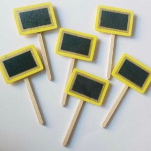 Wooden Plant Markers - Yellow (Set of six pcs)