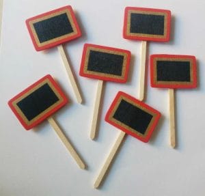 Wooden Plant Markers - Red (Set of six pcs)