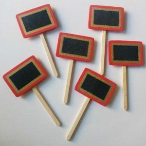 Wooden Plant Markers - Red (Set of six pcs)