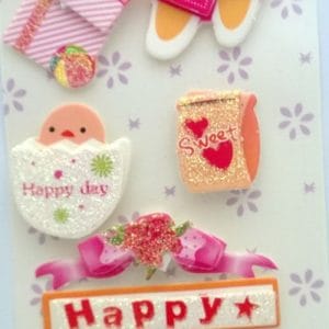 Happy Day Glitter Sticker