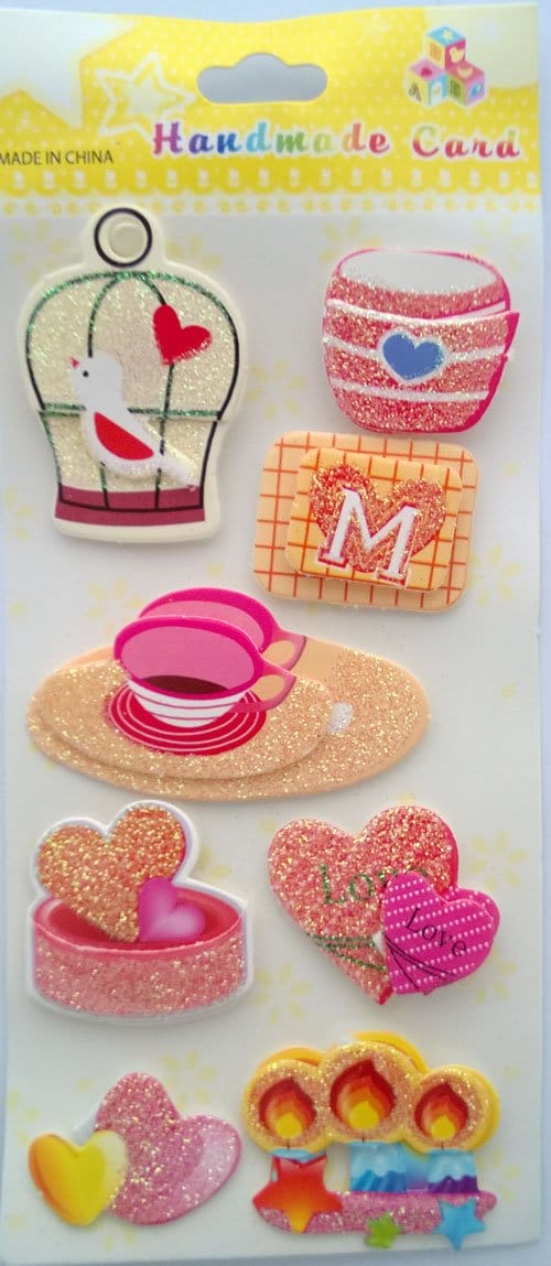 Love Bird Glitter Sticker cast 108 Love Bird Glitter Sticker