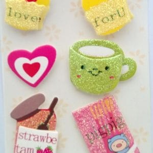 Pastries Glitter Sticker