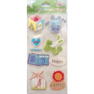 Happy Glitter Sticker