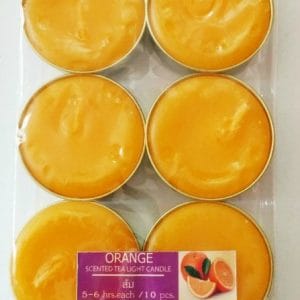 Aromatic Tea Lights - Orange (Pack of 10)