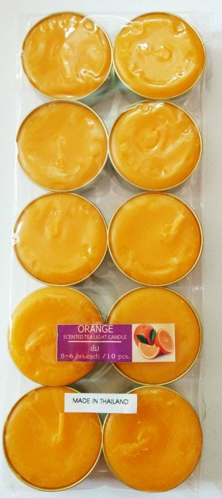 Aromatic Tea Lights - Orange (Pack of 10)