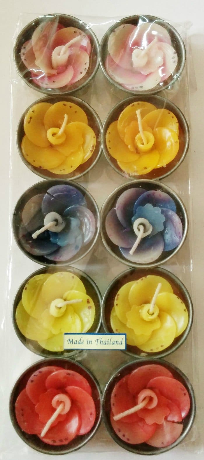 Aromatic Floral shaped Tea Lights (Pack of 10) catc 20 1 Aromatic Floral shaped Tea Lights (Pack of 10)