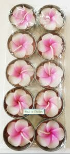 Aromatic Hibiscus shaped Tea Lights (Pack of 10) - Pink