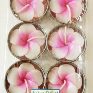 Aromatic Hibiscus shaped Tea Lights (Pack of 10) - Pink