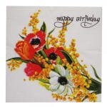 A pack of 12 by 12 inch Decoupage Napkins(5 pcs)  - Floral Design 22