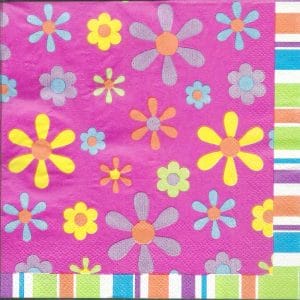 A pack of 12 by 12 inch Decoupage Napkins(5 pcs) - Floral Design 27