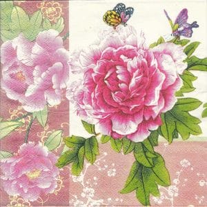 A pack of 12 by 12 inch Decoupage Napkins(5 pcs) - Floral Design 28
