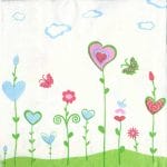 A pack of 12 by 12 inch Decoupage Napkins(5 pcs)  - Floral Design 30