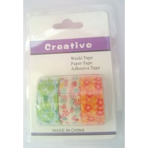 Creative Washi Tapes (Pack of 3 tapes) - Design 2