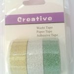 Creative Glittered Washi Tapes (Pack of 3 tapes) - Design 2