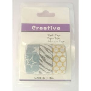 Creative Glittered Washi Tapes (Pack of 3 tapes) - Design 3