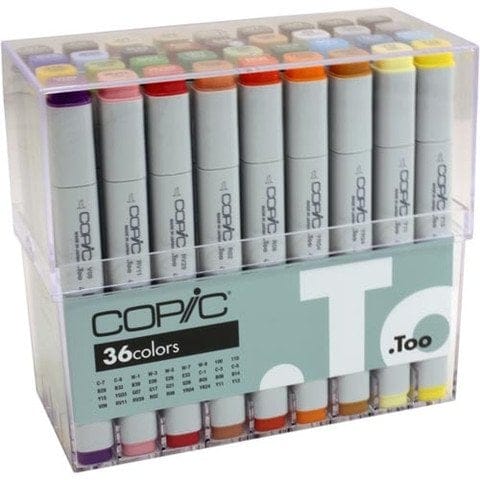 Copic Classic Marker Set of 36 Colors cb36 c36pcbasic copic Copic Classic Marker Set of 36 Colors