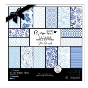 Papermania Capsule Collection 8X8" Paper Pack by Jesse Edwards - Burleigh Blue