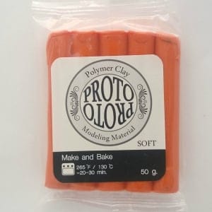 Proto Make and Bake Polymer Clay (50 gms) - Orange