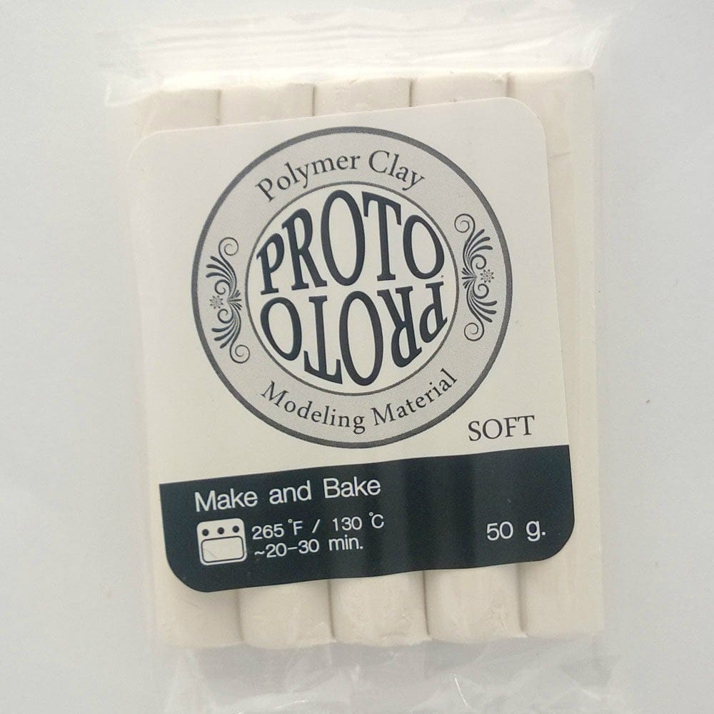 Proto Make and Bake Polymer Clay (50 gms) - White proto 50 white Proto Make and Bake Polymer Clay (50 gms) - White