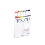 Shinhan Touch Twin Brush  Markers (Set of 6 Main Shades)