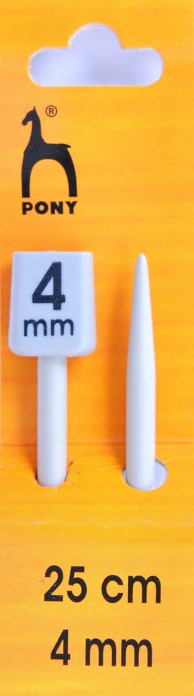 Pony Knitting Pins Knobbed Pairs 25cm x 4mm