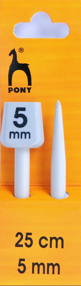 Pony Knitting Pins Knobbed Pairs 25cm x 5mm