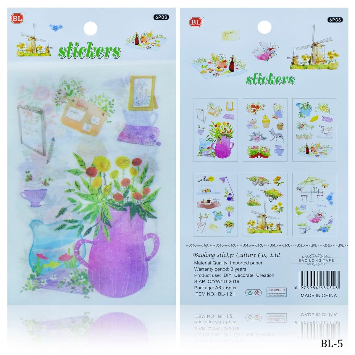 Journal Washi paper Sticker Combo (BL-5) BL 5 Sticker combo Journal Washi paper Sticker Combo (BL-5)