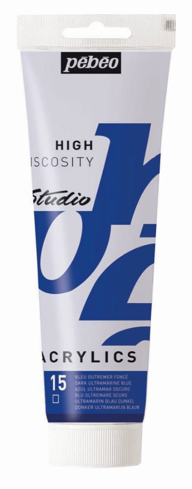 Pebeo Studio Acrylic HV 250ML - Dark Ultramarine Blue 169015 dark ultramarine Pebeo Studio Acrylic HV 250ML - Dark Ultramarine Blue