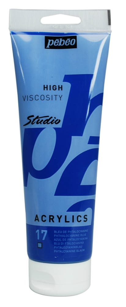 Pebeo Studio Acrylic HV 250ML - Phthalocyanine Blue 169017 phthalocyanine blue Pebeo Studio Acrylic HV 250ML - Phthalocyanine Blue