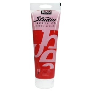 Pebeo Studio Acrylic HV 250ML - Naphthol Carmine