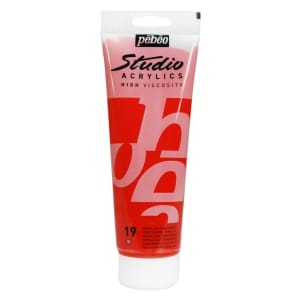 Pebeo Studio Acrylic HV 250ML - Transparent Vermilion