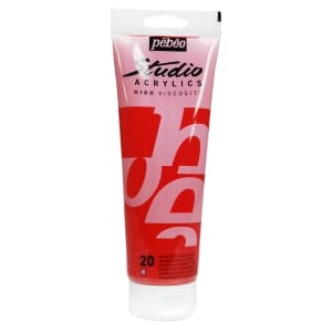 Pebeo Studio Acrylic HV 250ML - Quinacridone Scarlet