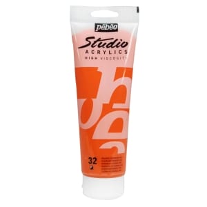 Pebeo Studio Acrylic HV 250ML - Cadmium Orange Hue