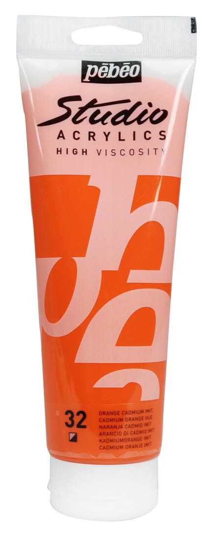 Pebeo Studio Acrylic HV 250ML - Cadmium Orange Hue