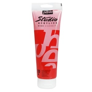 Pebeo Studio Acrylic HV 250ML - Cadmium Red Hue