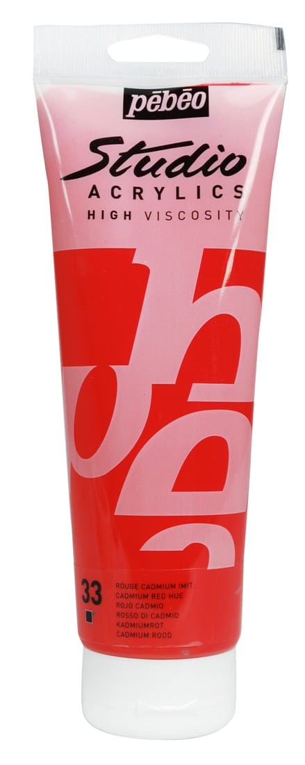 Pebeo Studio Acrylic HV 250ML - Cadmium Red Hue