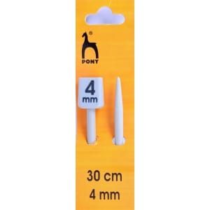 Pony Knitting Pins Knobbed Pairs 30cm x 4mm