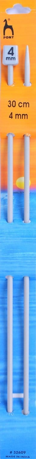 Pony Knitting Pins Knobbed Pairs 30cm x 4mm 32609 pony knitting pins 4mm 1 32609_pony_knitting_pins_4mm_1