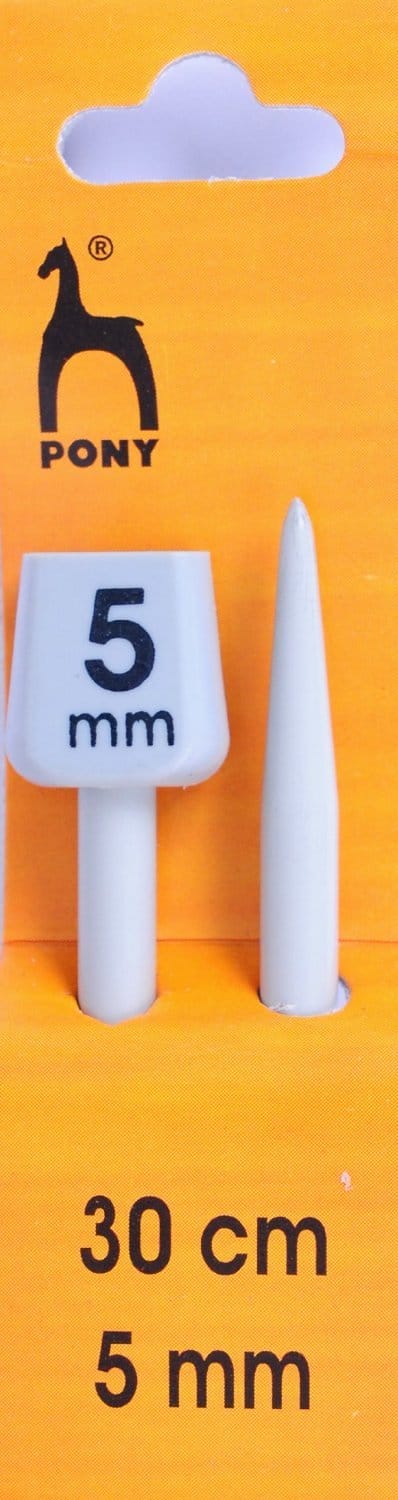 Pony Knitting Pins Knobbed Pairs 30cm x 5mm