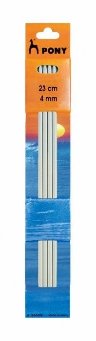Pony 2 Point Aluminium Knitting Pins 4mm (Set of 4) 38609 2 pointed knitting pins Pony 2 Point Aluminium Knitting Pins 4mm (Set of 4)