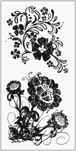 Fiskar Clear Stamps - Country Flowers 4671 Fiskar Clear Stamps - Country Flowers