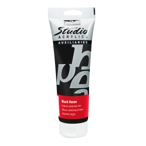 Pebeo Studio Acrylic Black Gesso 250ml
