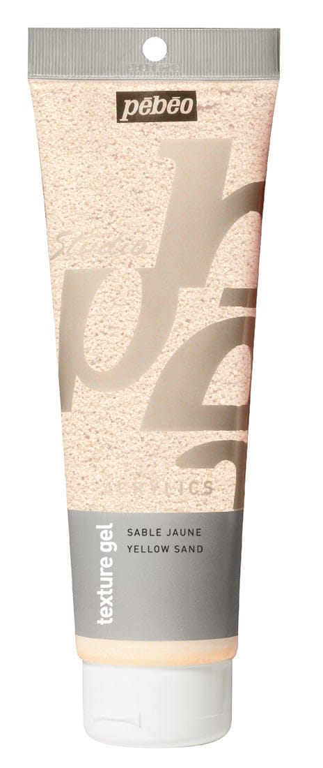 Pebeo Studio Acrylic Yellow Sand Texture Gel 250ml