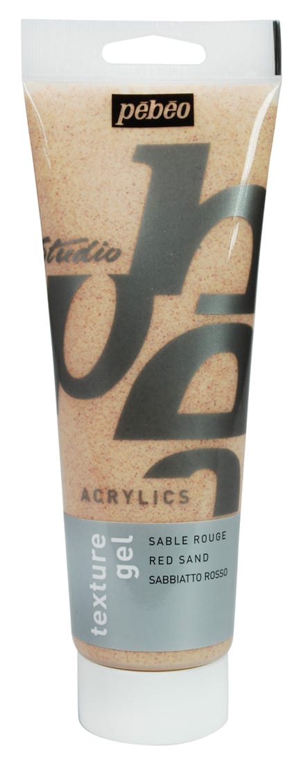 Pebeo Studio Acrylic Red Sand Texture Gel 250ml