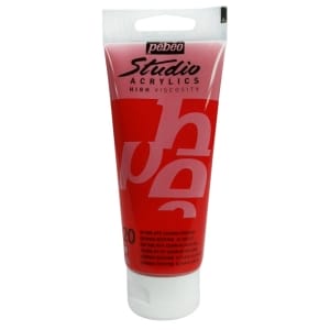 PEBEO STUDIO ACRYLIC HV 100ML - QUINACRIDONE SCARLET