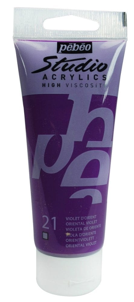 PEBEO STUDIO ACRYLIC HV 100ML - ORIENTAL VIOLET 831021 oriental violet PEBEO STUDIO ACRYLIC HV 100ML - ORIENTAL VIOLET