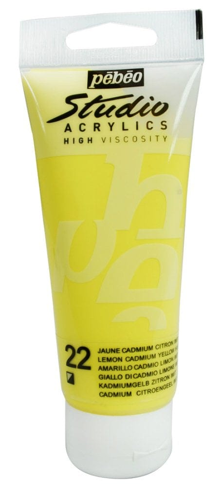 PEBEO STUDIO ACRYLIC HV 100ML - LEMON CADMIUM YELLOW HUE 831022 lemon cadmium yellow hue PEBEO STUDIO ACRYLIC HV 100ML - LEMON CADMIUM YELLOW HUE