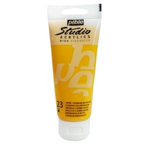 PEBEO STUDIO ACRYLIC HV 100ML - MEDIUM CADMIUM YELLOW HUE