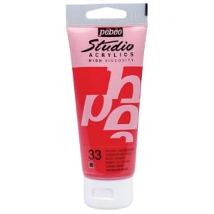 PEBEO STUDIO ACRYLIC HV 100ML - CADMIUM RED HUE